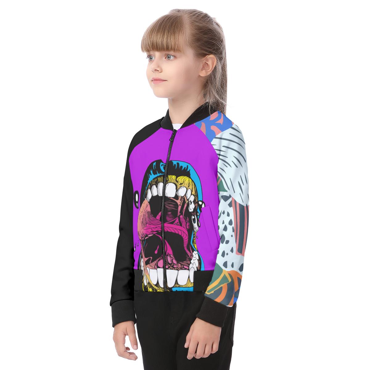 All-Over Print Kid's Raglan Sleeve Jacket